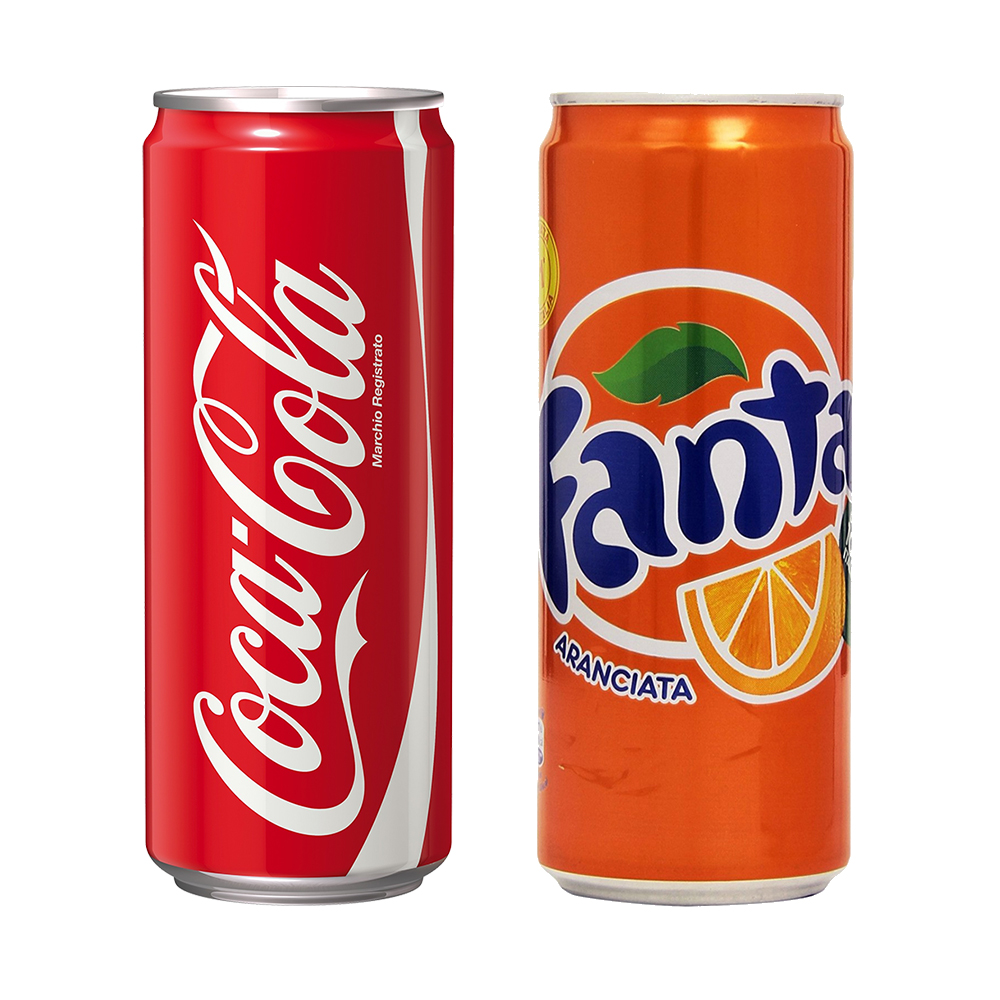 Coca-Cola e Fanta · lattina